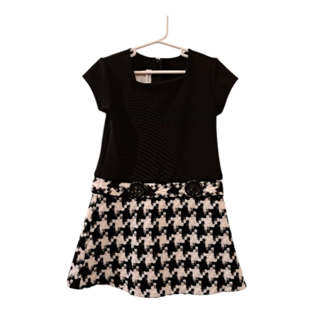 Bonnie Jean girl coat and dress Stylish Houndstooth Coat size 5